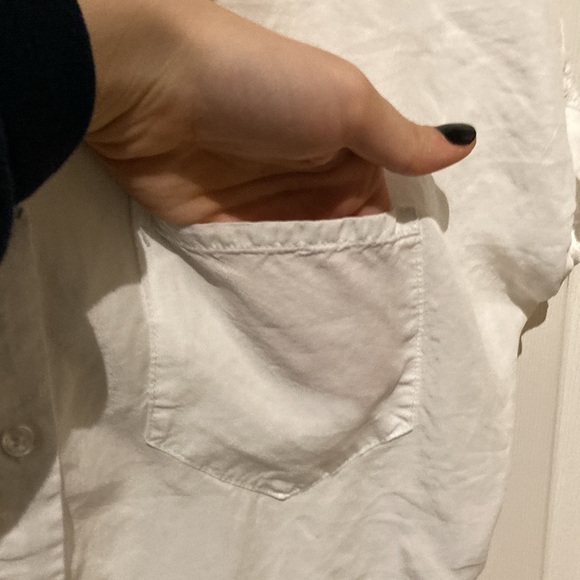 Cropped white button down shirt - Picture 3 of 4